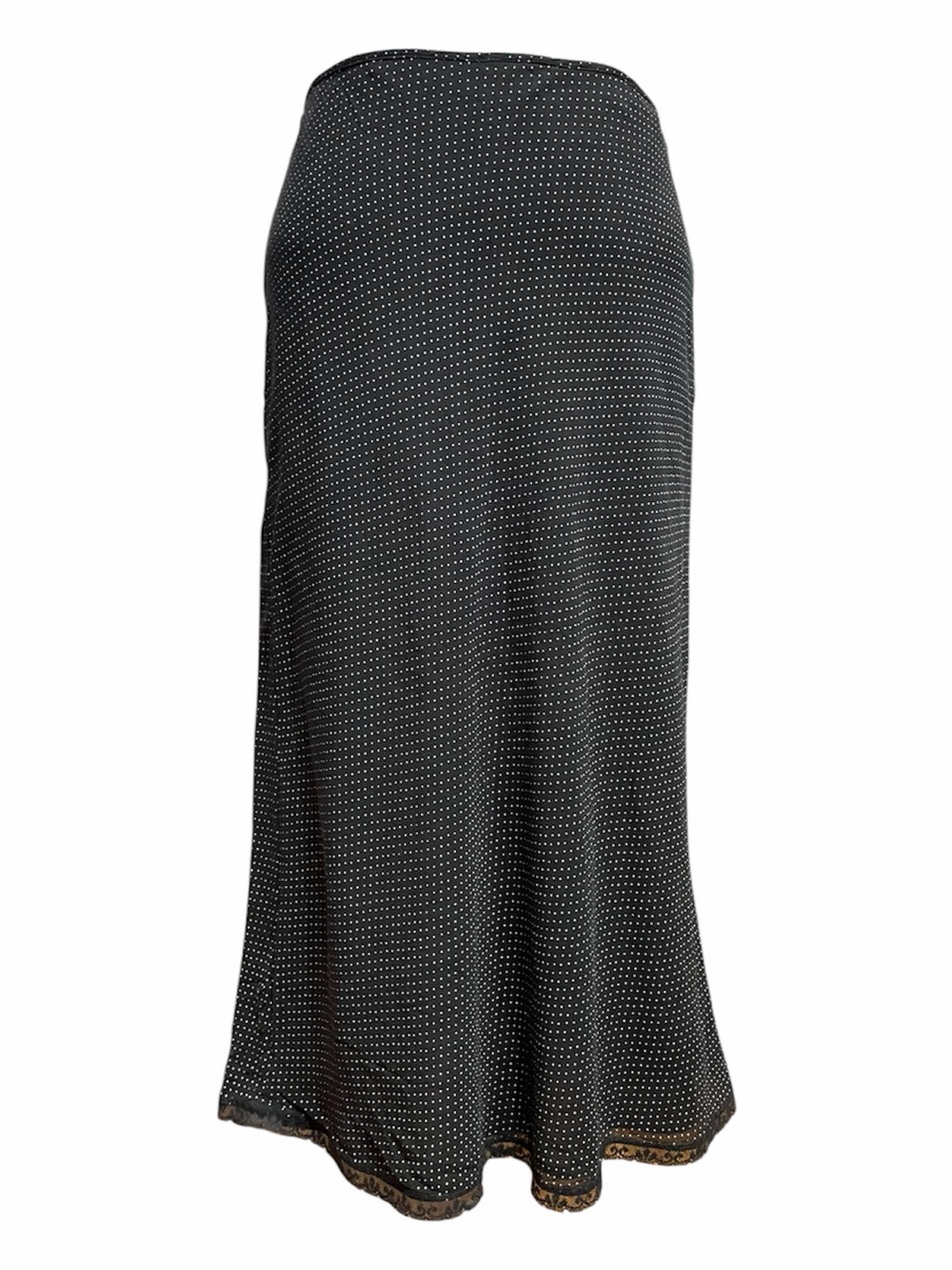 •Black Polka Dot A-Line Skirt